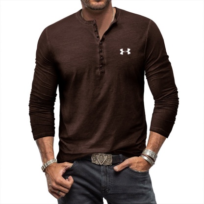 🛒Men's Henley Vintage Long Sleeve T-Shirt