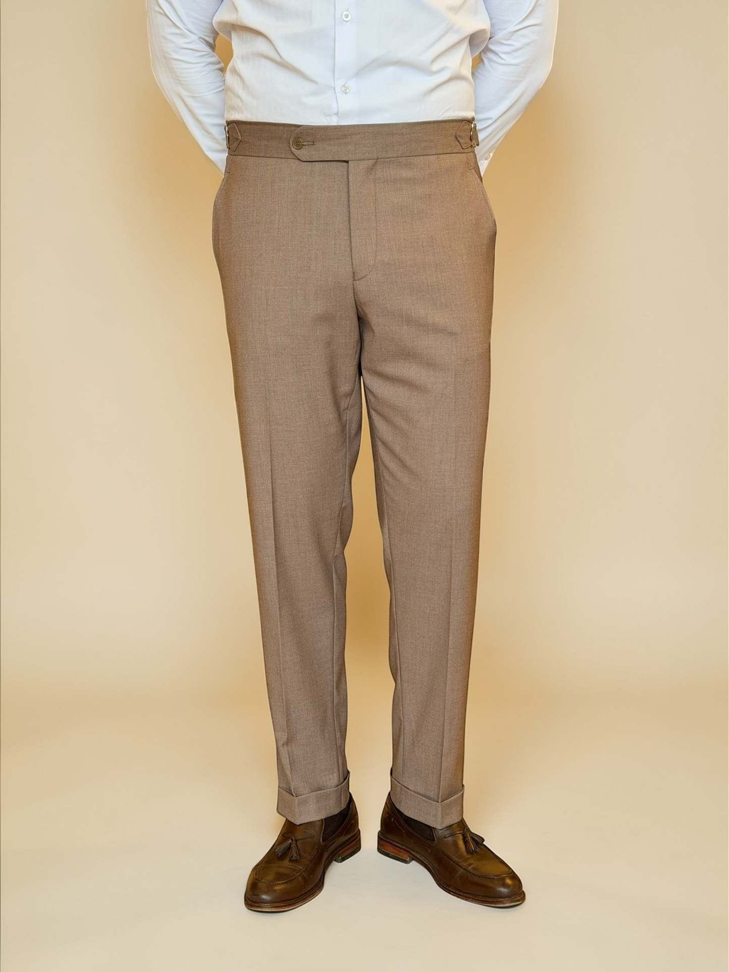 Chino Side Adjuster Trousers - Cacao