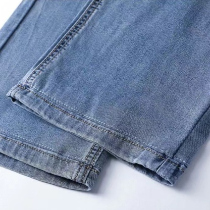 Lyocell Tencel Jeans Men's Pants 2025 New Straight Blast Casual Denim Pants