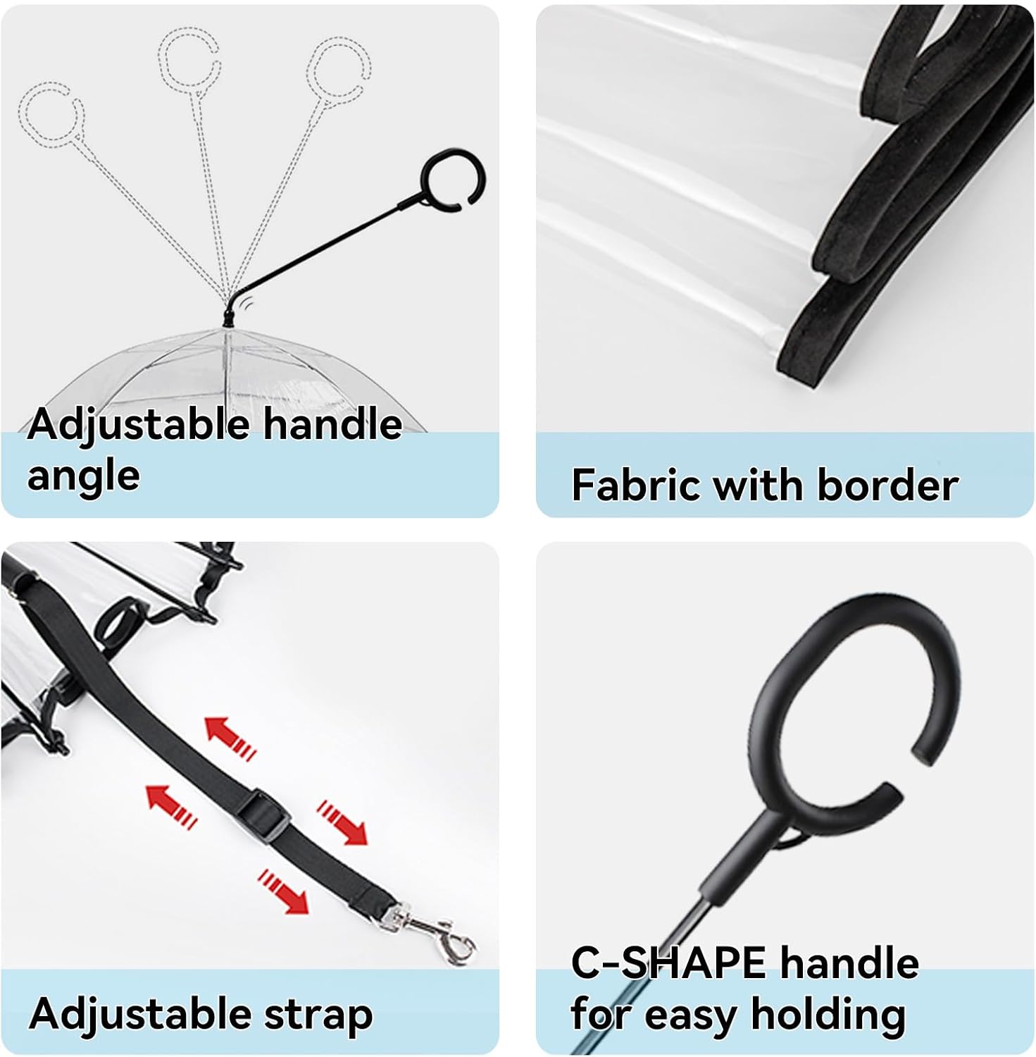 Petleso Umbrella for Small Dogs, Pet Umbrella for Dogs in Rainy Day with Adjustable Leash