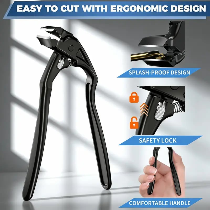 🔥BUY 1 GET 1 FREE✂️ Black Curved Nail Clipper – Ergonomic & Easy for Seniors 🖤