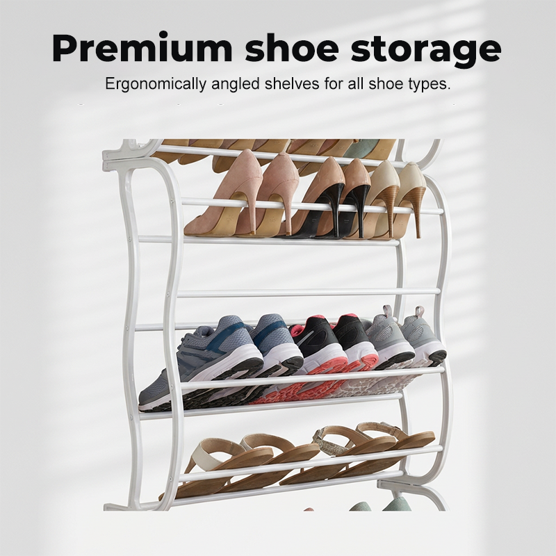 🚪✨Over-the-Door Shoe Organizer - 24 Pockets and Tool-Free Installation - Fits standard doors, holds up to 24 pairs - ideal for hallway or closet