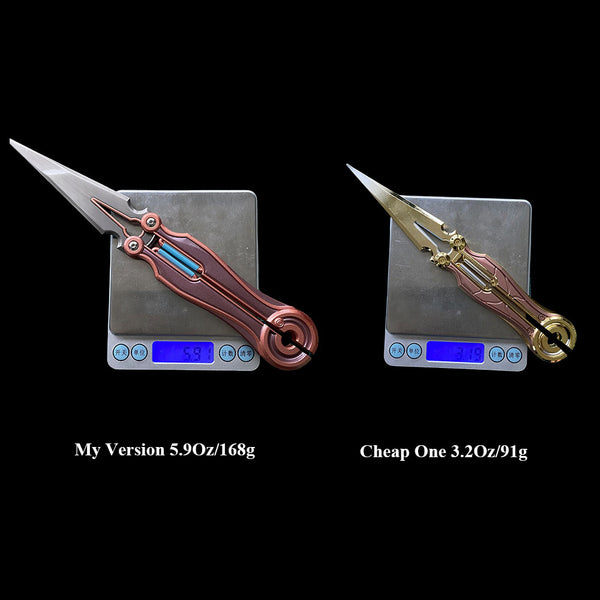 magepunk knife weight comparision