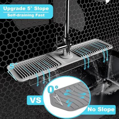 ✨ Silicone Kitchen Sink Faucet Mat – Folding Splash Guard & Draining Protector