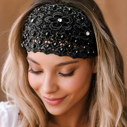 🔥Hot Sale Promotion 49% OFF🎁3pcs Set Boho-chic Crystal & Pearl Embellished Wide Headbands for Women – Luxury Hair Accessories, Ideal for Weddings, Vacations & Daily Styling