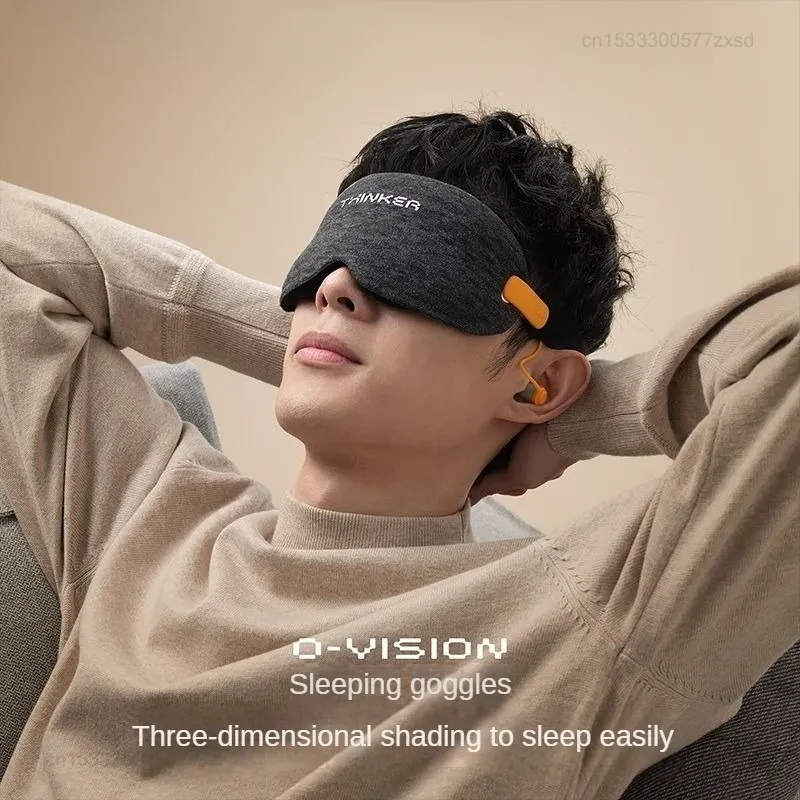 Sleep aid, light-blocking and noise-reducing eye mask with earplugs