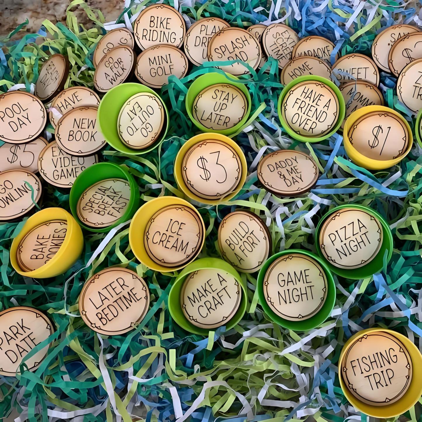 🐰Wooden Easter Reward Coins