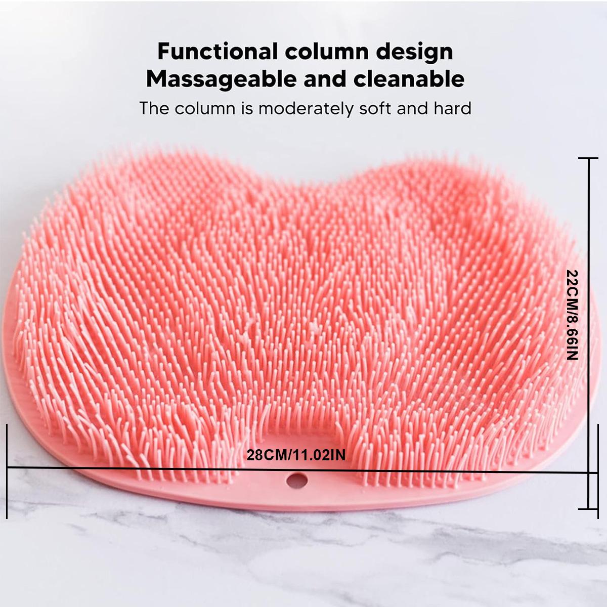 Silicone Shower Foot Scrubber Mat - Wall-Mounted Back & Feet Exfoliating Pad, Massage Soft Bristles | Suction Cups, Bathing Accessory for Men & Women Silicone Shower Foot Scrubber Mat - Wall-Mounted Back & Feet Exfoliating Pad, Massage Soft Bristles | Suction Cups, Bathing Accessory for Men & Women