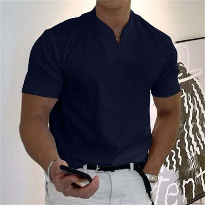 👕 Men's short-sleeved professional crew neck t-shirt - breathable cotton blend ✨