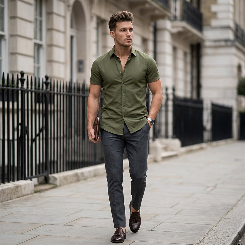 🏖️Summer cool-down deal: just $29.95! 😎🇬🇧  Men's Non-Iron Shirts – Wrinkle-Free, Comfortable All Day & Perfect for Business or Casual👔✨