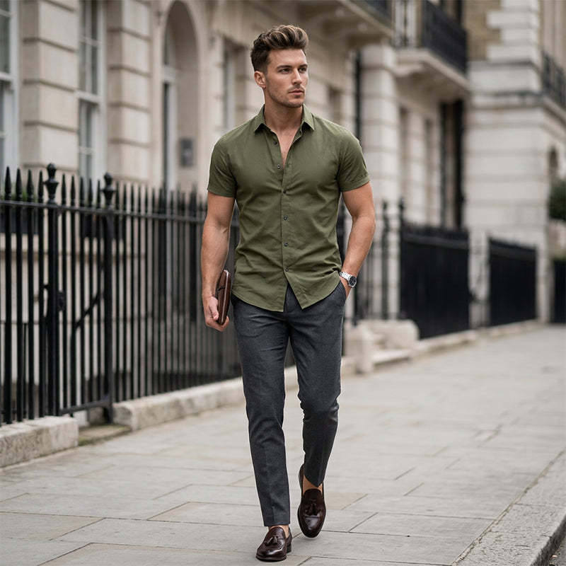 🏖️Summer cool-down deal: just $29.95! 😎🇬🇧  Men's Non-Iron Shirts – Wrinkle-Free, Comfortable All Day & Perfect for Business or Casual👔✨
