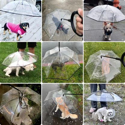 Petleso Umbrella for Small Dogs, Pet Umbrella for Dogs in Rainy Day with Adjustable Leash