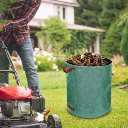 60L-500L Garden Waste Bag Foldable Reusable Trash Sack Large Capacity Garbage Container Leaf Grass Waste Storage Bag