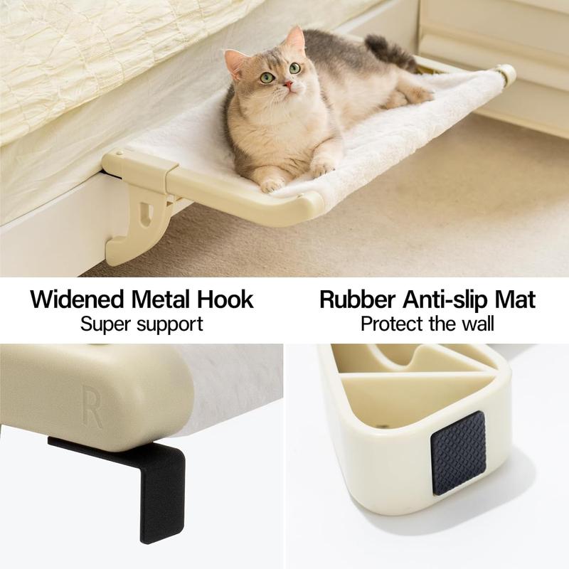 Cat Window Perch — Adjustable window/bedside cat hammock with removable covers.