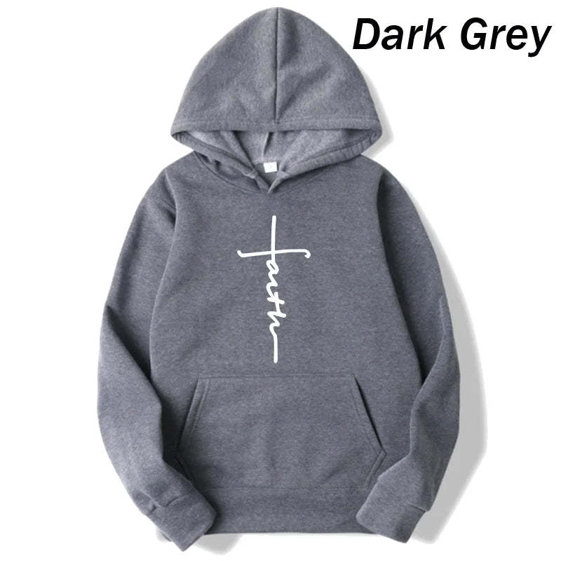 Unisex Faith Print Fleece Hoodie