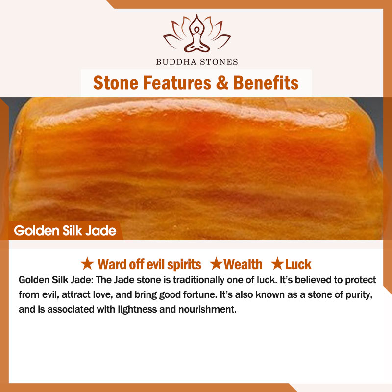 Buddha Stones Golden Silk Jade Pixiu Wealth Bracelet Bracelet BS 1