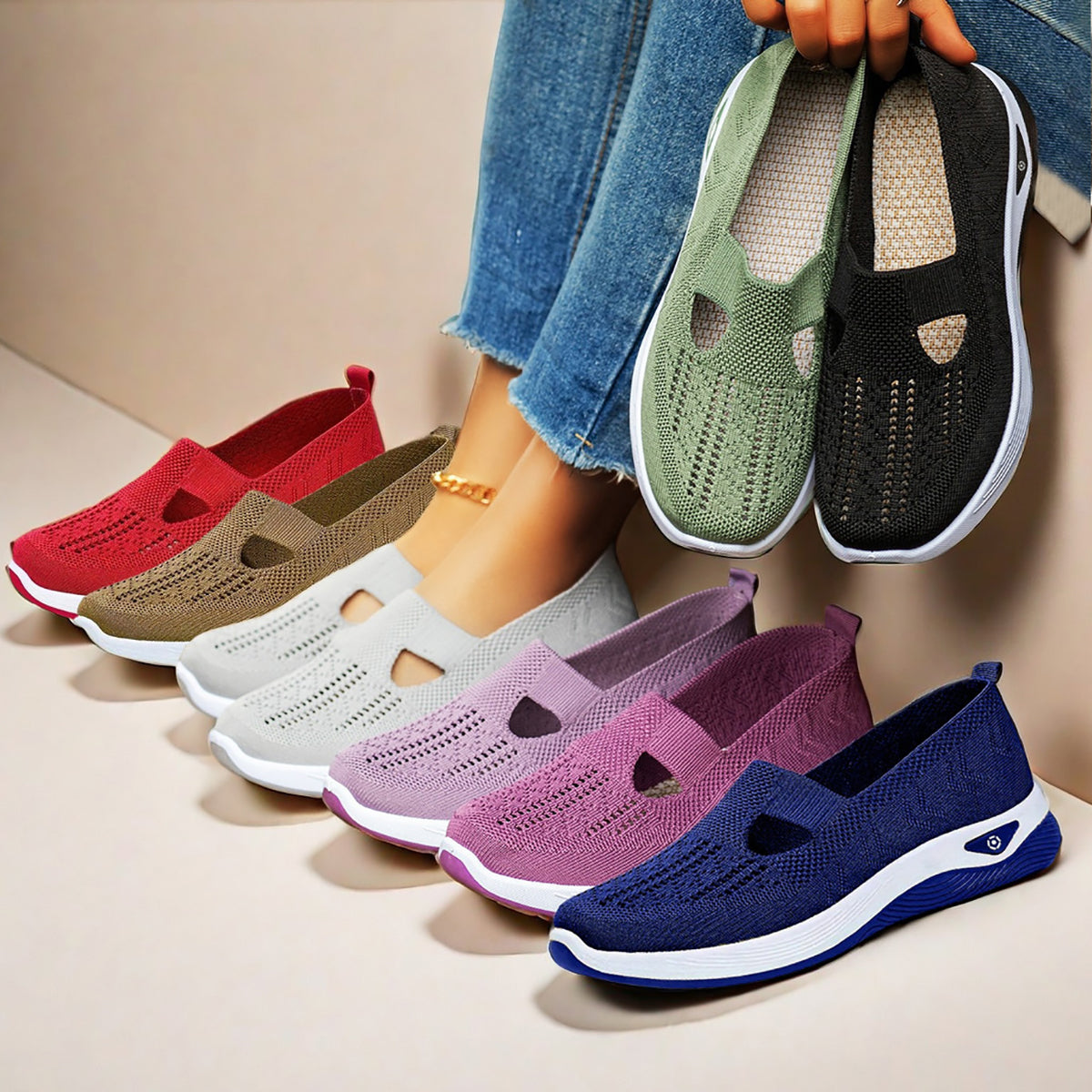 ⭐️Last Day 59% OFF Fall Promotion⭐️Women's Casual Orthopedic Walking Flats for Middle-Aged and Seniors