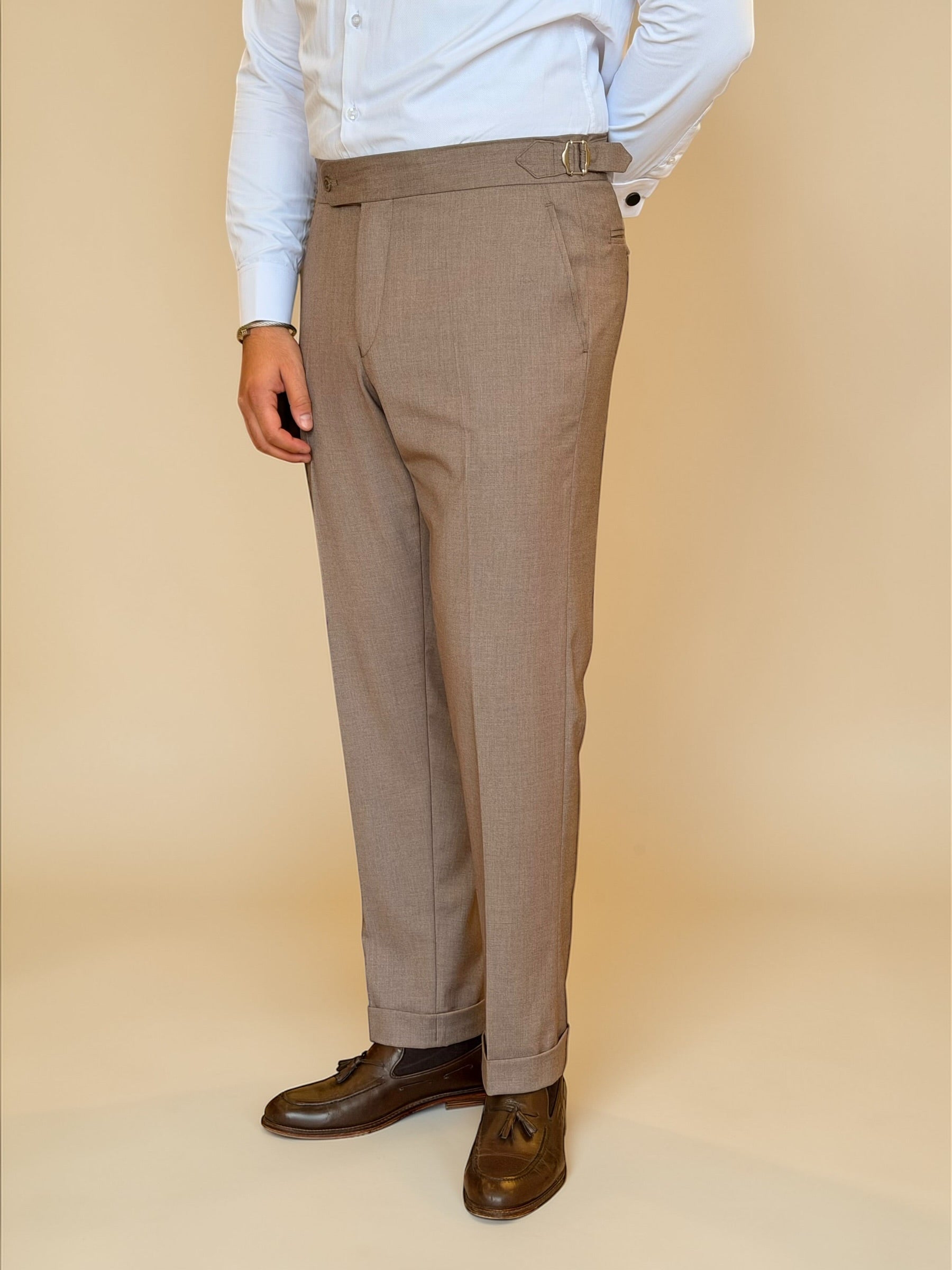 Chino Side Adjuster Trousers - Cacao