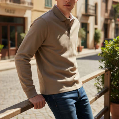 Luxury Long Sleeve Polo