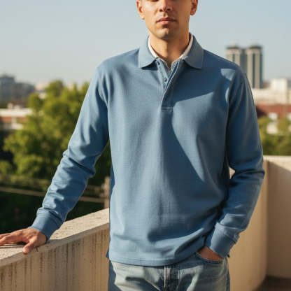 Luxury Long Sleeve Polo
