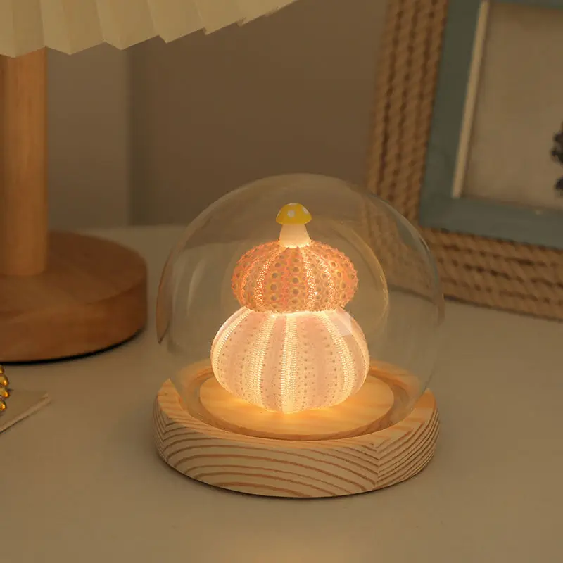 Christmas gift, shell mushroom night light
