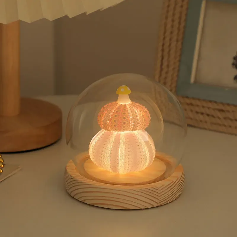 Christmas gift, shell mushroom night light