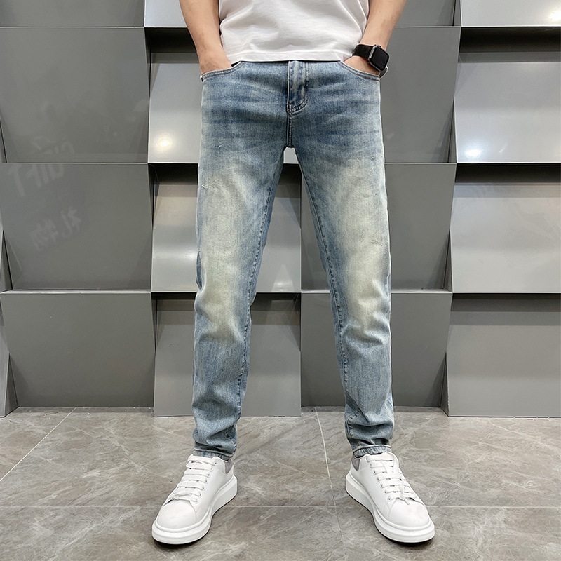 Men’s Light Blue Loose Straight Jeans