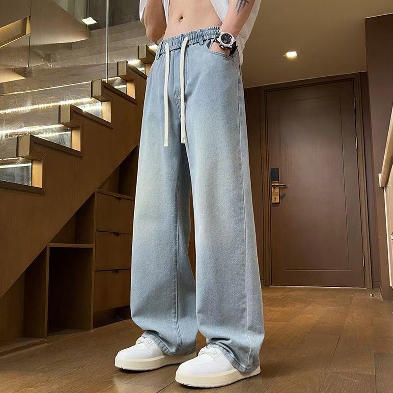 Straight-Leg Jeans For Men, Spring And Autumn, American Casual Pants, Men'S Trendy Brand, Loose, Casual, Versatile Trousers, Foreign Trade