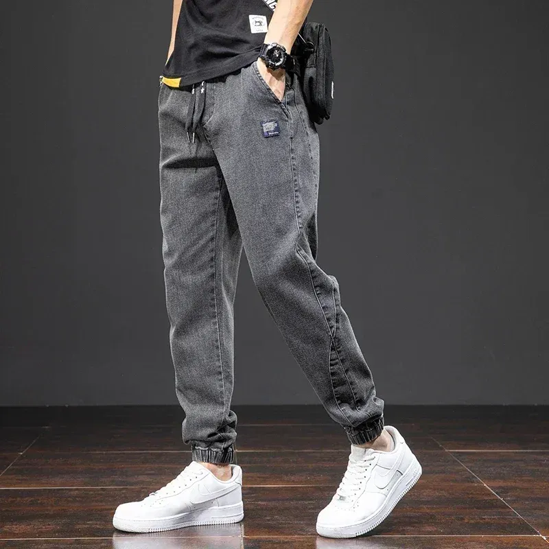 Spring Summer Jeans Men Fashion Tapered Harem Denim Pants Casual Jogger Baggy Jean Trousers Male Plus Size 5XL Streetwear