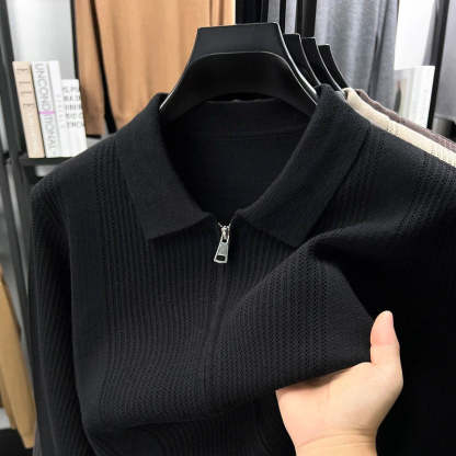 Men's Knit Cardigan Polo