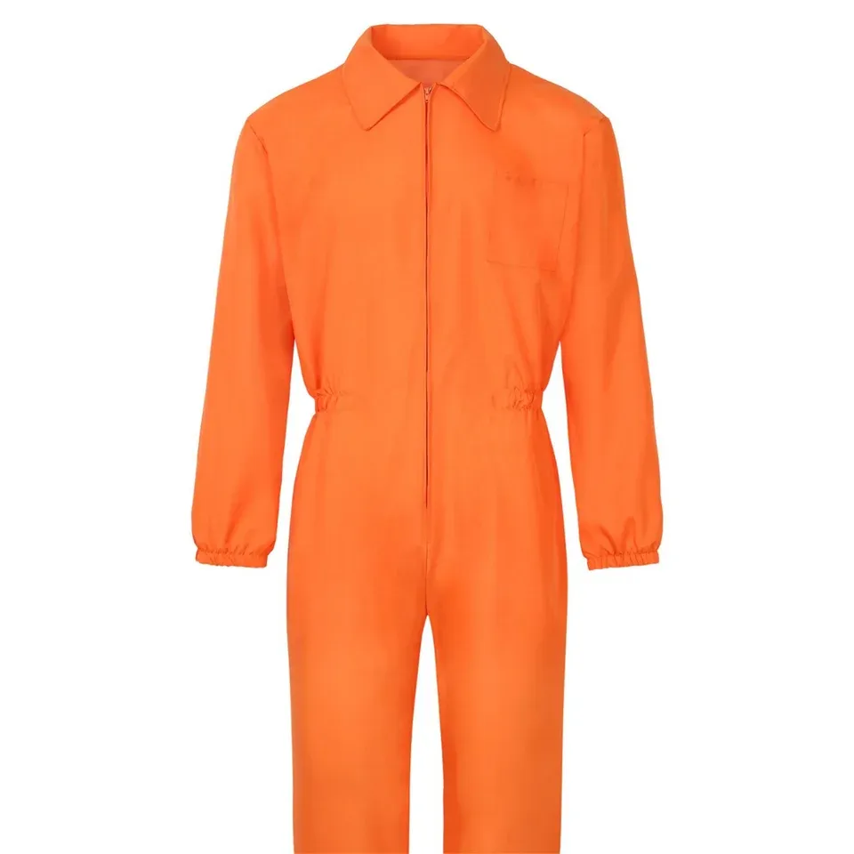 Luigi Prison Uniform Work Jumpsuit Cosplay Costume