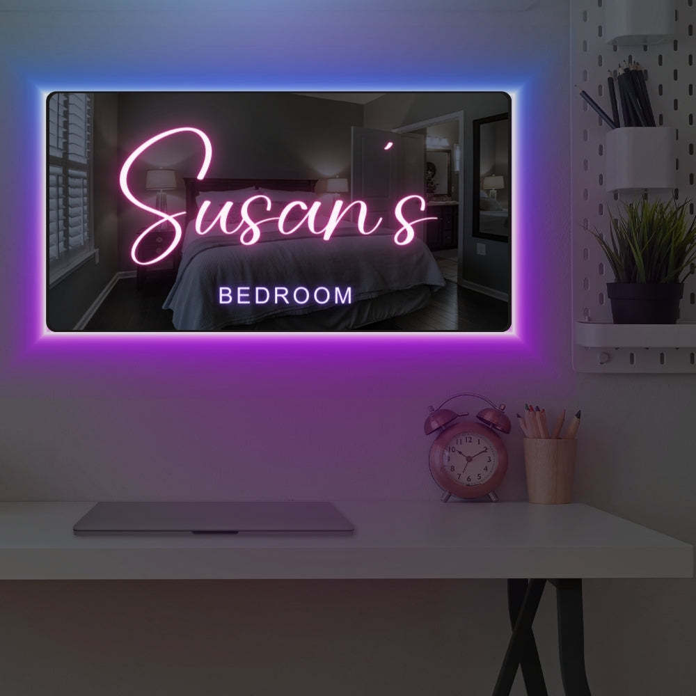 Custom Personalized Light Up Name Mirror