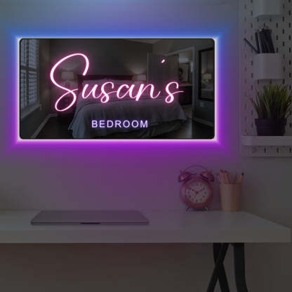 Custom Personalized Light Up Name Mirror