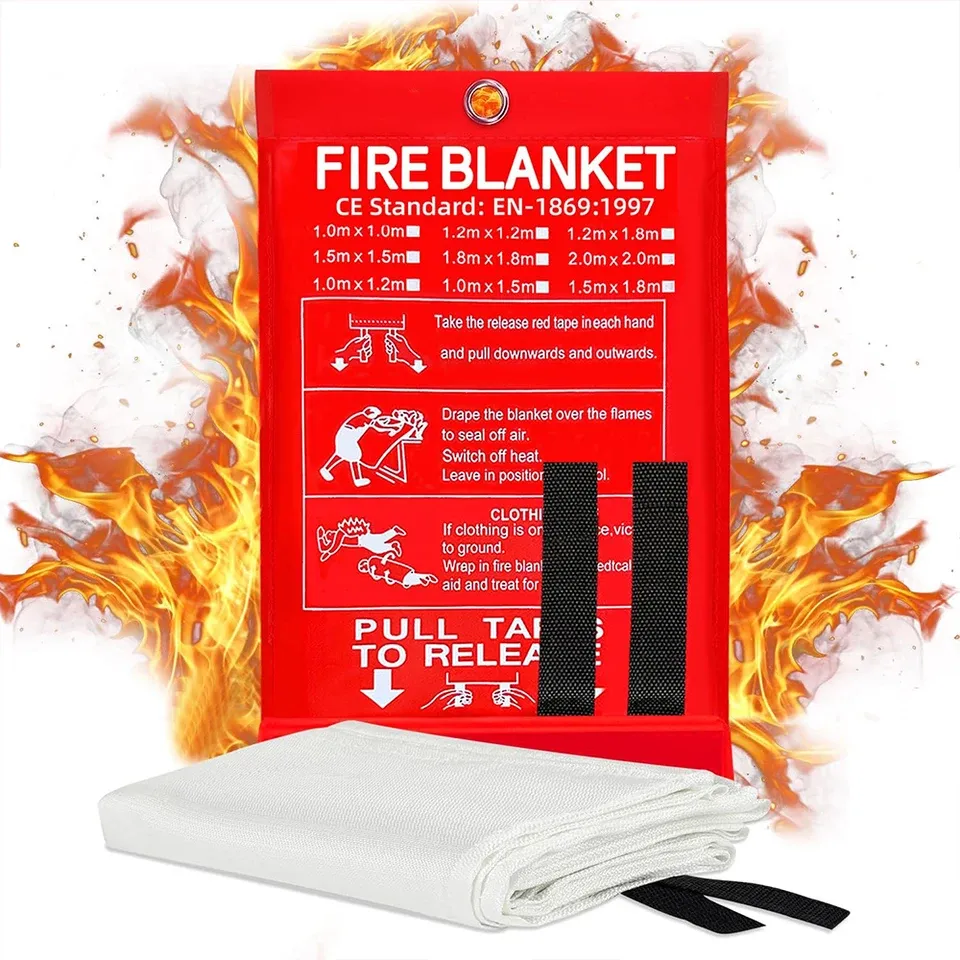 2-in-1 Fire Blanket for Home, Outdoor, and Travel - Portable and Suitable for Multiple Locations