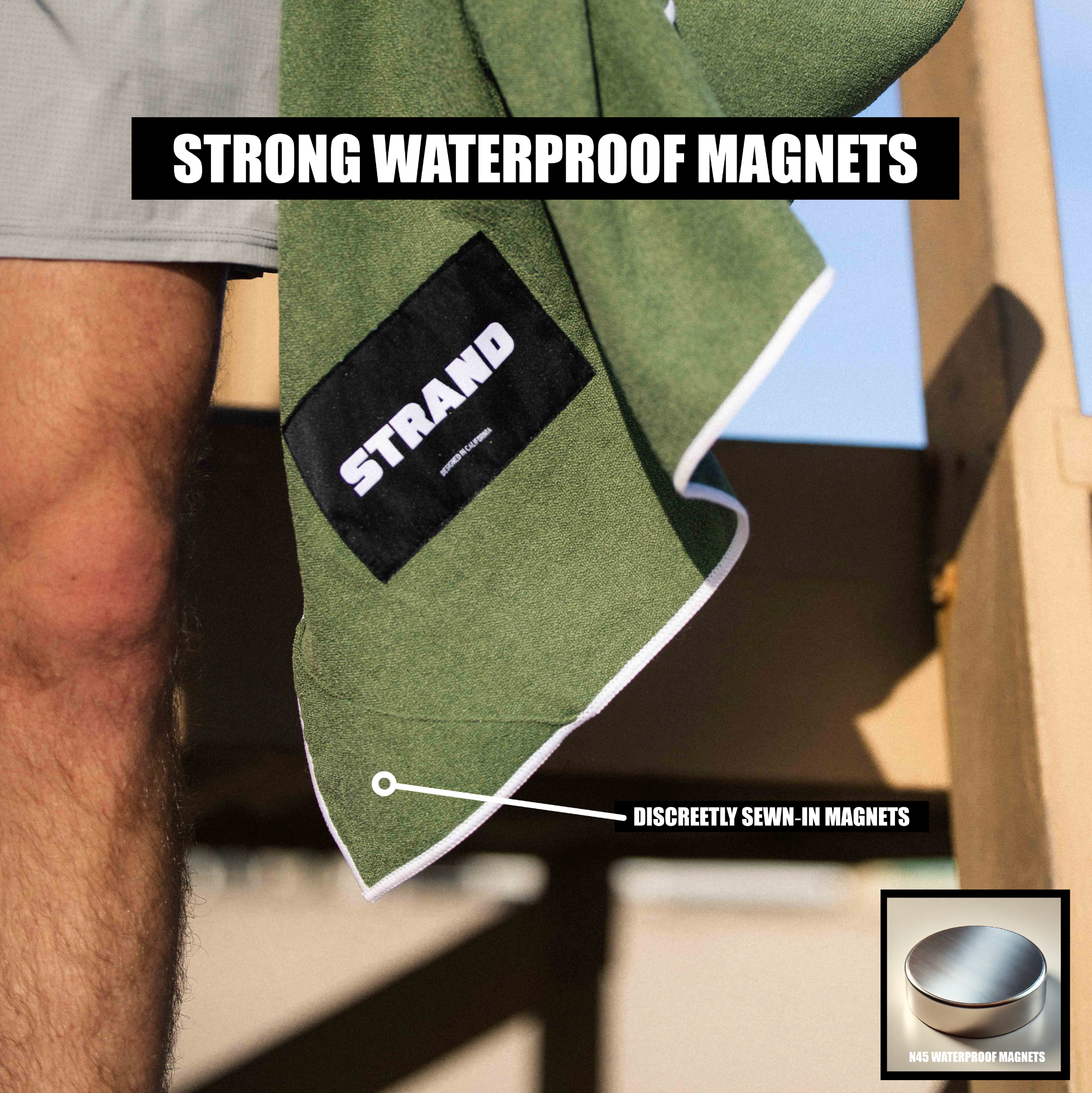 Magnet Towel - Slate 2 Pack