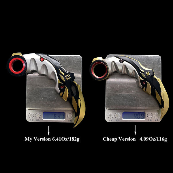 champion karambit weight comparision