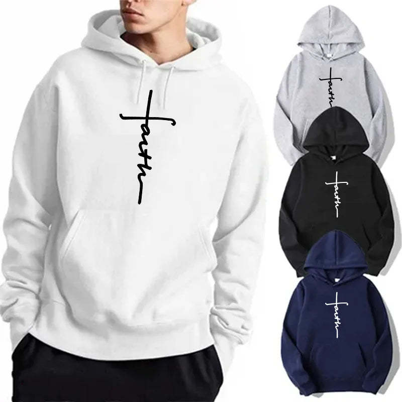 Unisex Faith Print Fleece Hoodie
