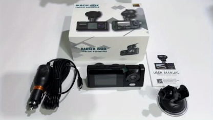 1080P 2 Cameras Dash Cam W/ IR Night Vision, Loop Recording & 2" IPS Screen