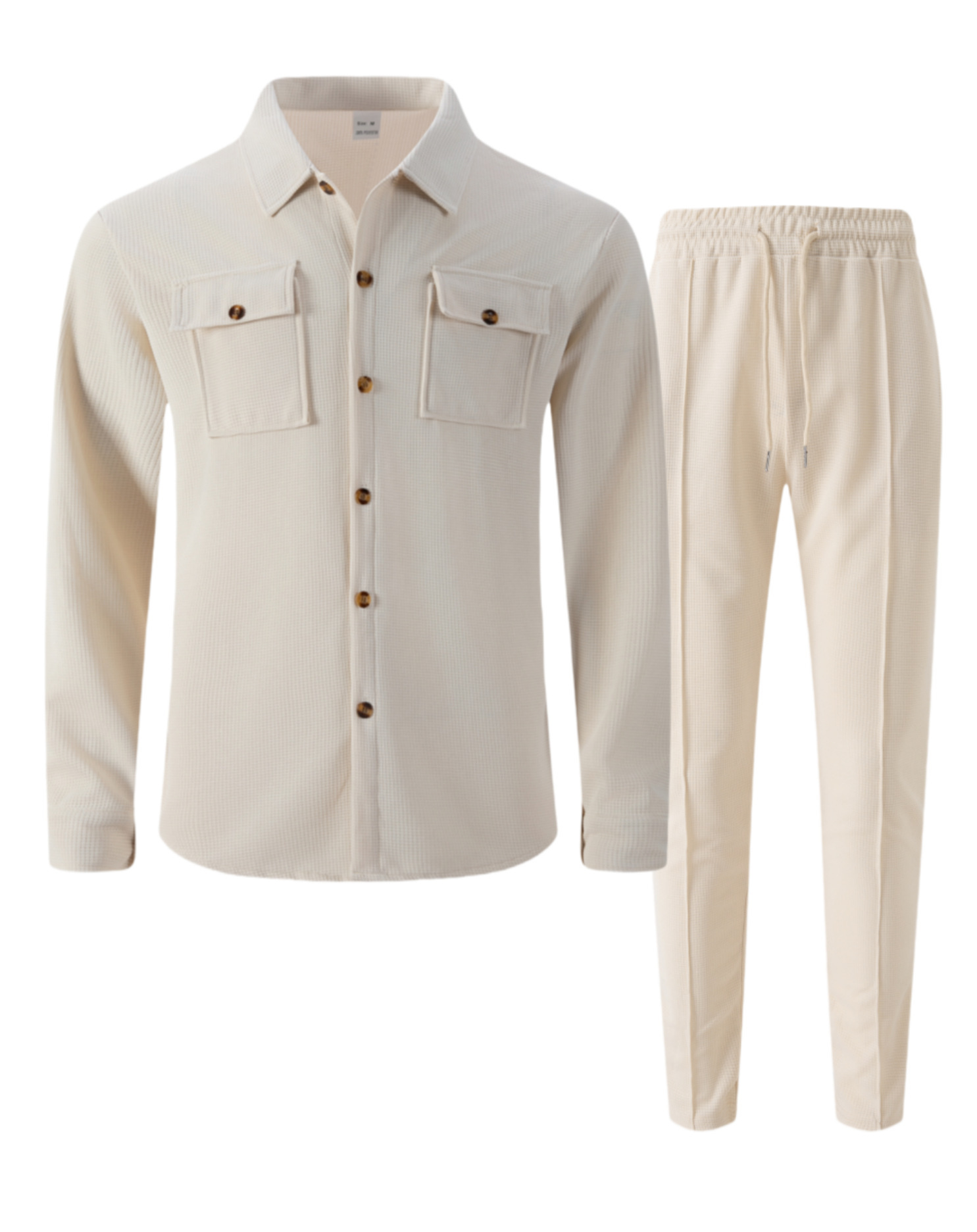 Men's waffle two-piece set