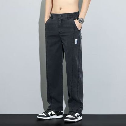 New Lyocell Tencel Men's Cargo Pants Men's Cargo Pants Men's Business Pants Casual Dress Pants