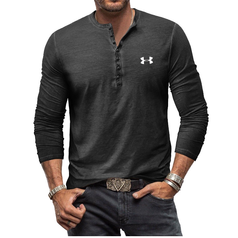 🛒Men's Henley Vintage Long Sleeve T-Shirt
