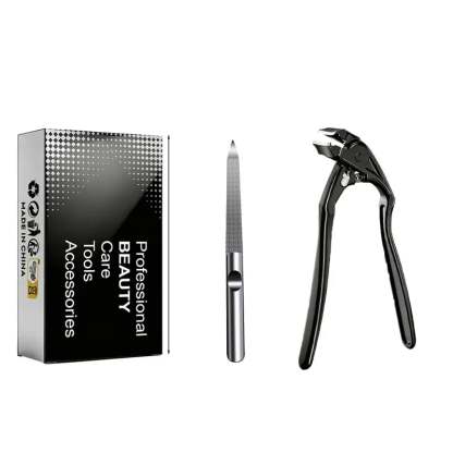 🔥BUY 1 GET 1 FREE✂️ Black Curved Nail Clipper – Ergonomic & Easy for Seniors 🖤