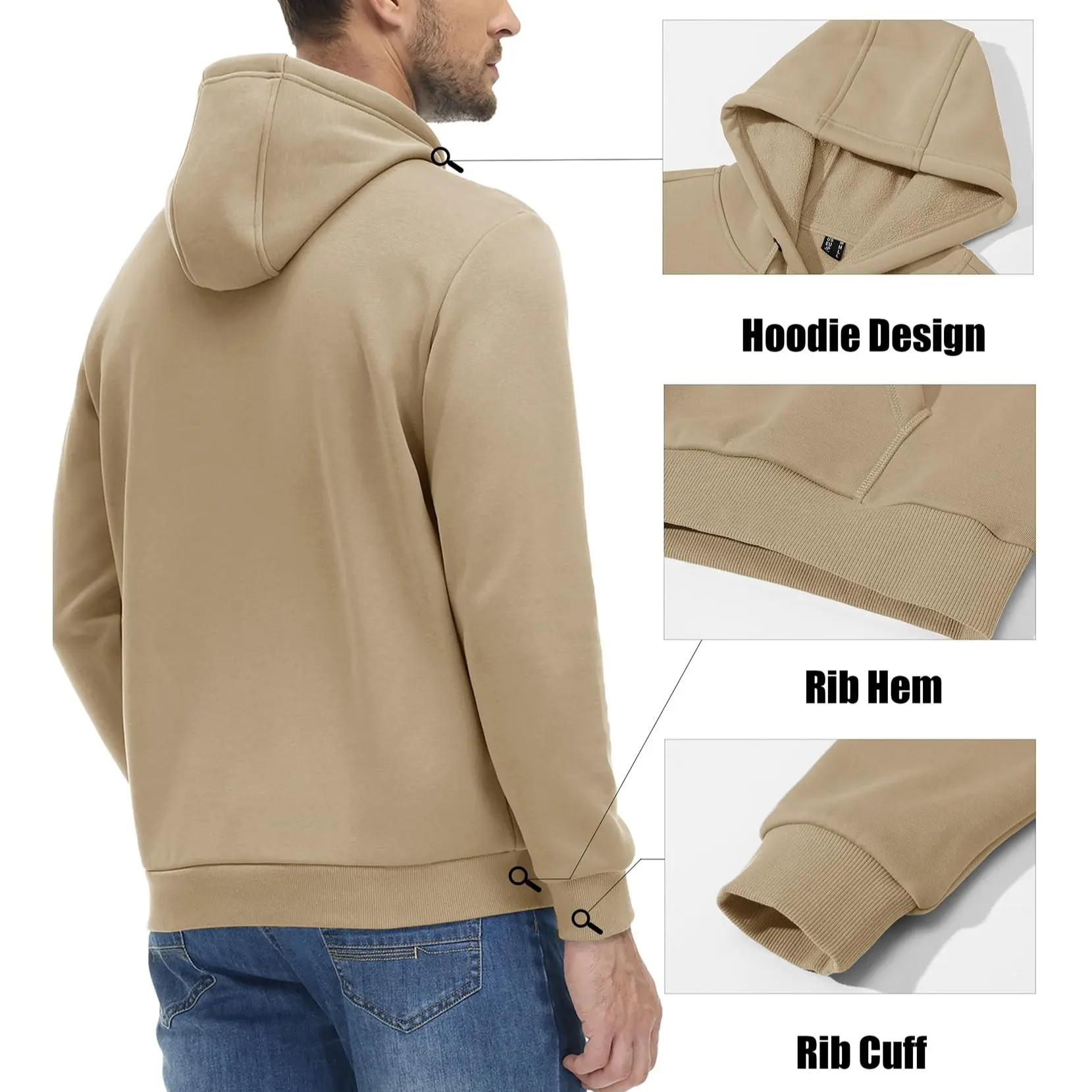 Men’s Fleece-Lined Athletic Hoodie