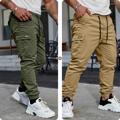👖 50% OFF NOW!🛠️ Men's Work Pants Cargo Sweatpants – Tapered Joggers & Drawstring – Multi-Pocket Streetwear 🔥