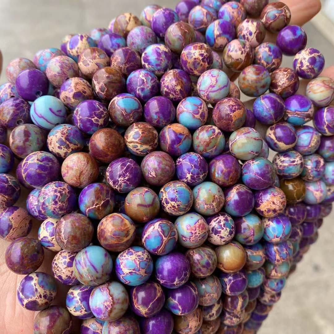 Buddha Stones Tibetan Purple Miano Real Bead Harmony Lotus Mala Mala Bracelet BS 1