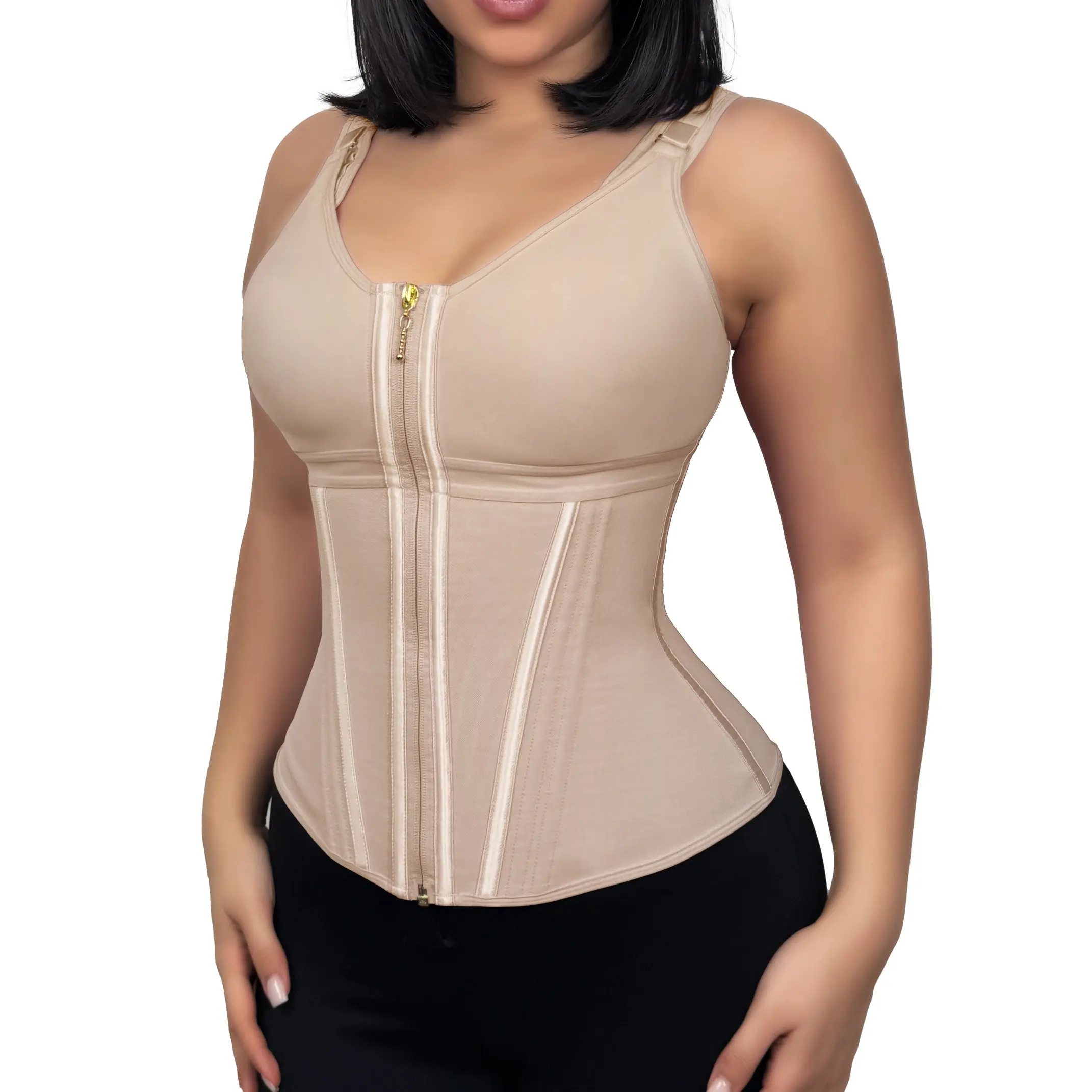 SHAPSHE Waist Shapewear Corset for Women Sport Workout Vest for Women Gym Zipper and Hooks