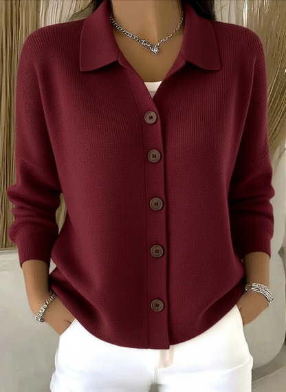 CLEARANCE SALE🔥 Women's Plain Long Sleeve Shawl Collar Casual Cardigan Outerwear