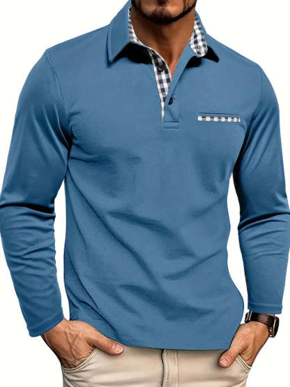 Long-sleeve polo shirt