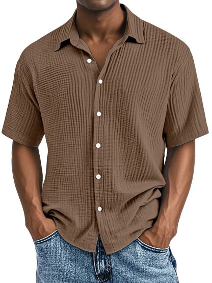 Men's Textured Short Sleeve Shirt