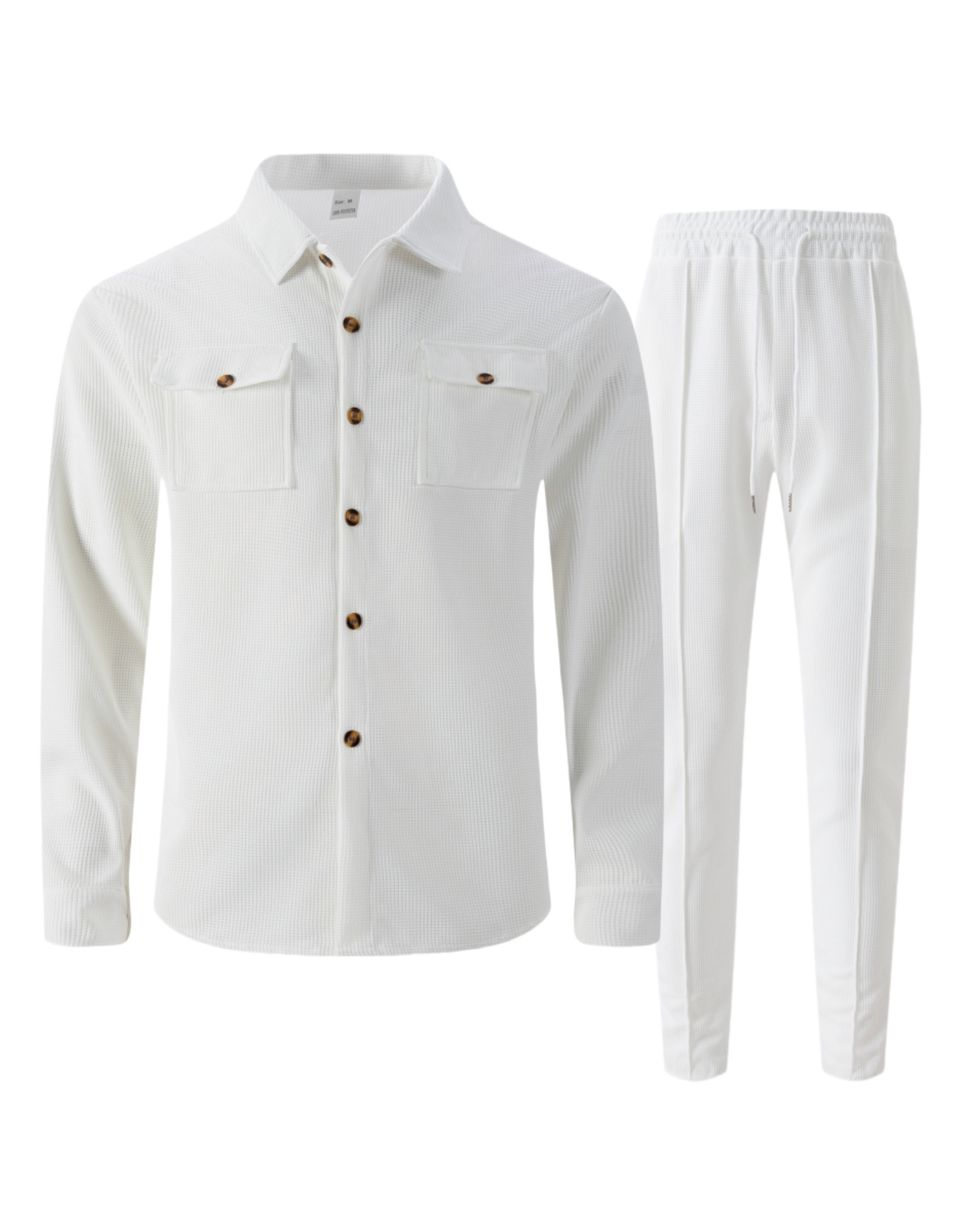 Men's waffle two-piece set